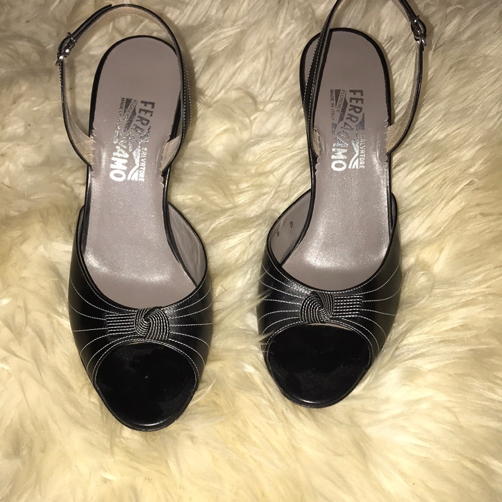 Ferragamo sling back heels